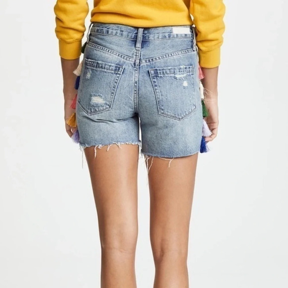 Blank NYC • NWT Tassel High Waisted Denim Shorts - Picture 4 of 8